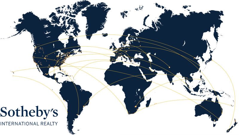 Graphic showing the Sotheby's Realty international network